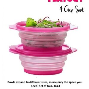 Tupperware pop out bowls